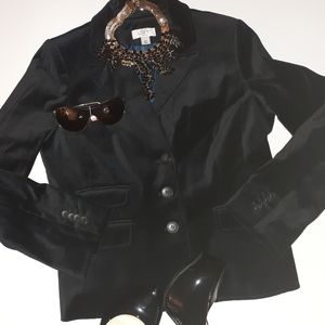 Ann Taylor LOFT Black Velvet Blazer